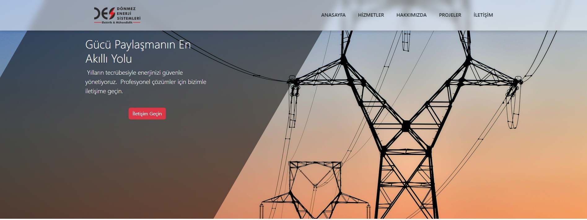 Dönmez Enerji Sistemleri Web Sitesi